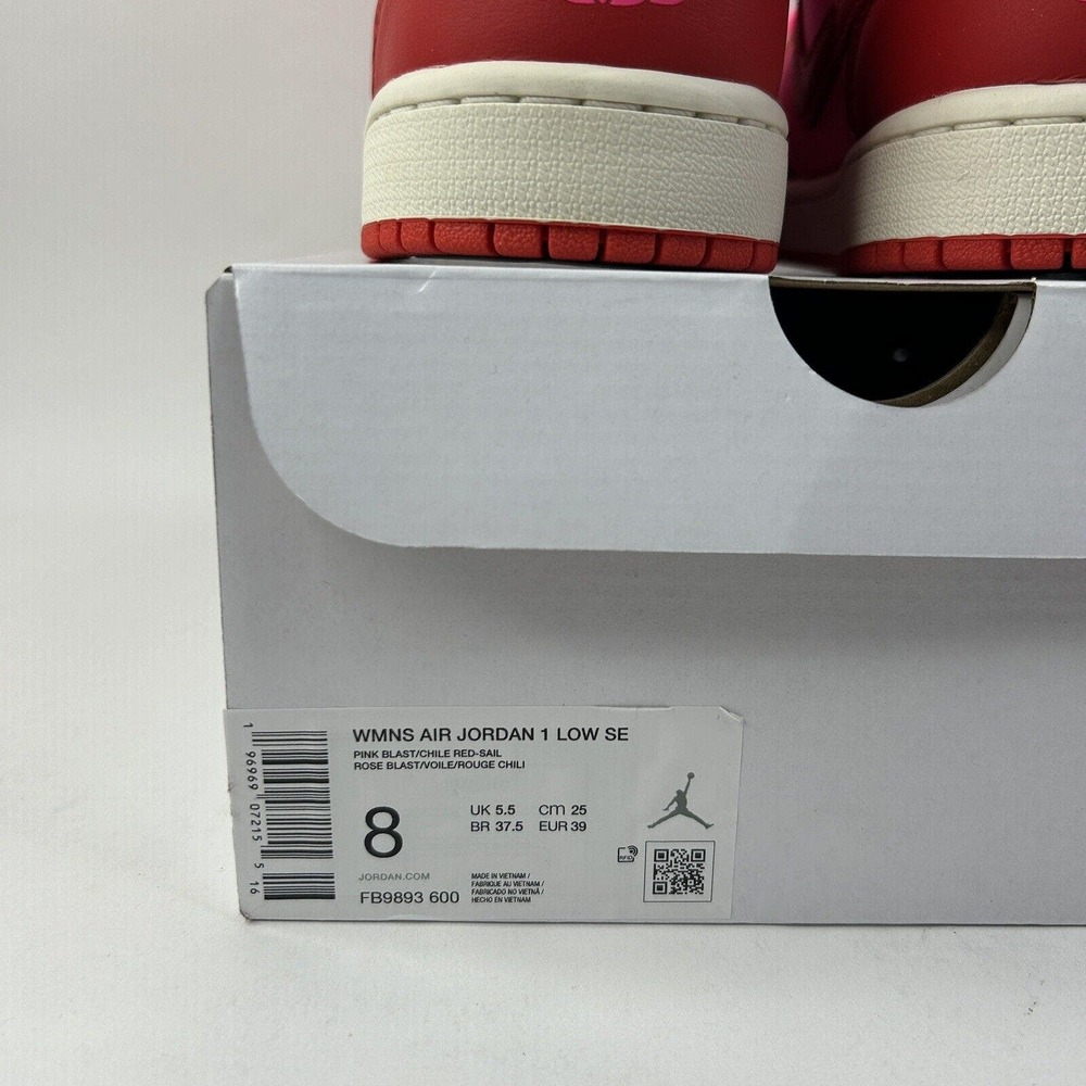Nike Shoes Air Jordan 1 Low SE WMNS “Pink Blast/Valentine’s Day” 2024 - Picture 5 of 5